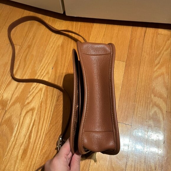 Longchamp Le Foulonne Leather Small Crossbody (Tan/Caramel Colour) - Picture 10 of 13